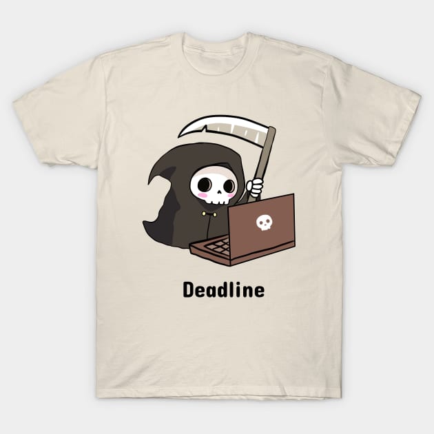 Cute grim reaper on a deadline T-Shirt by Yarafantasyart